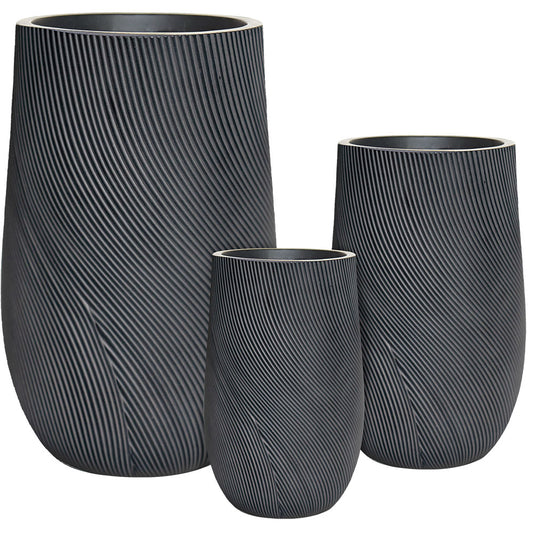 UrbanLITE Helix U Pot - Black - Available at iPave Natural Stone