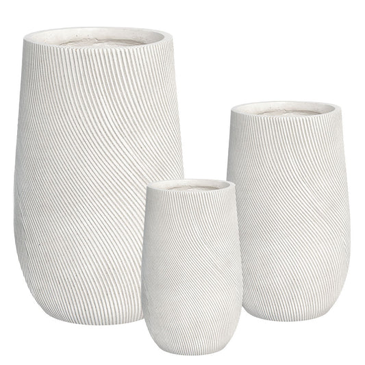 UrbanLITE Helix U Pot - White - Available at iPave Natural Stone