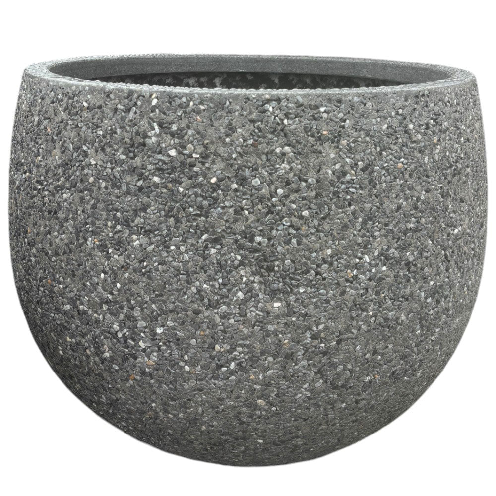 Modstone Mega Belly Pot - Dark Grey Pebble - Planter - Available at iPave Natural Stone