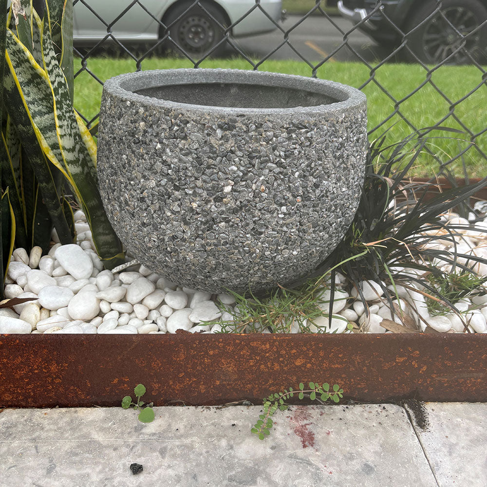 Modstone Mega Belly Pot - Dark Grey Pebble - Garden - Available at iPave Natural Stone