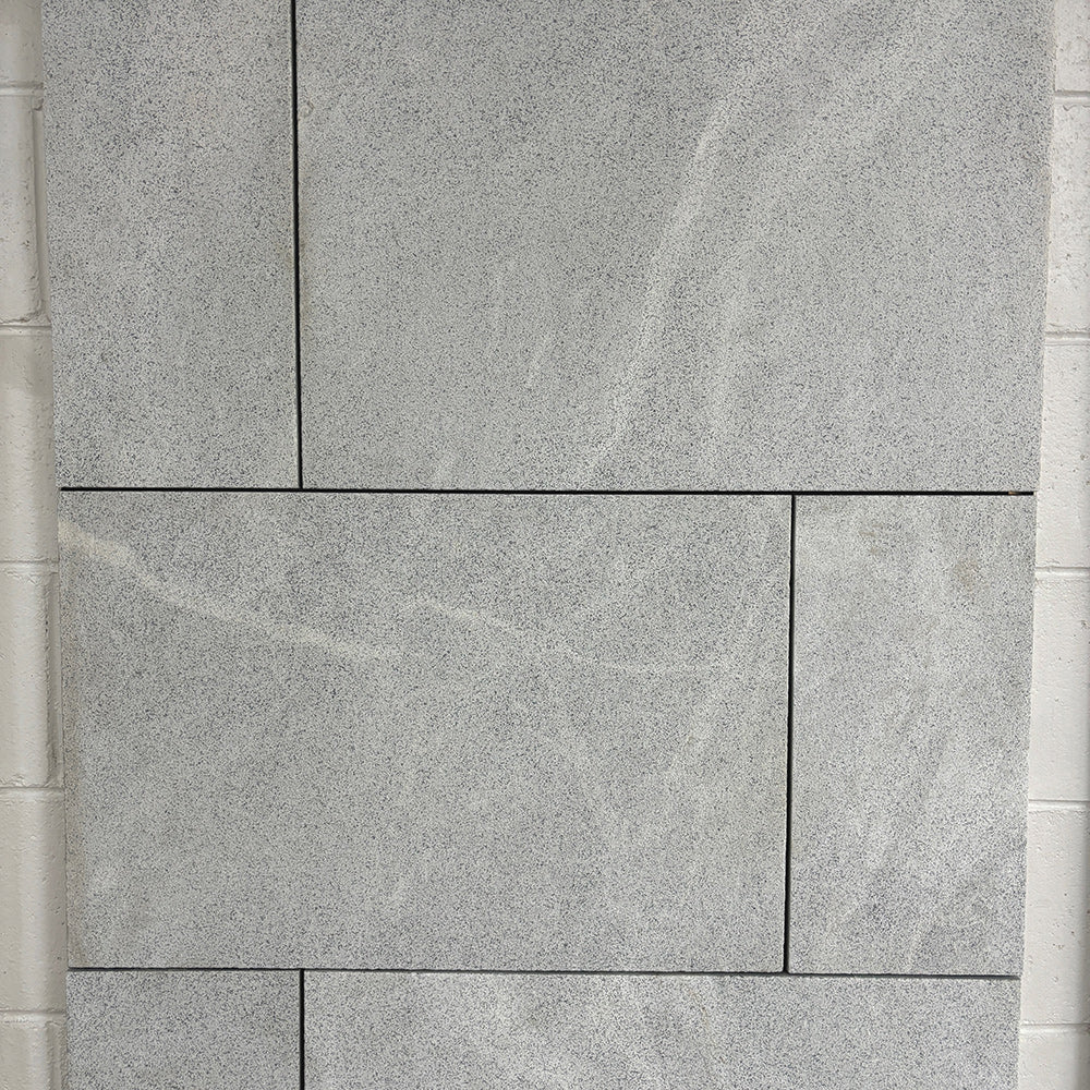 Mystic Grey Sandblasted Marble 610x406x30mm Natural Stone Pavers - 1st Quality - Display v3 - available at iPave Natural Stone 