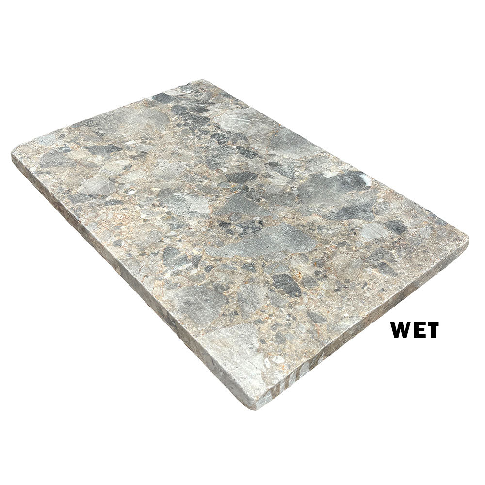 Toscana Grey Marble 600x400x30mm Natural Stone Pavers - 1st Quality - Wet - Available at iPave Natural Stone